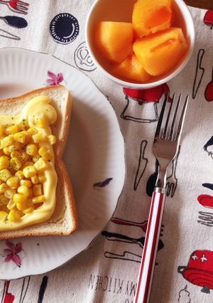 コーンマヨトースト-レシピのメイン写真