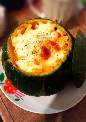 簡単♡美味しい♡丸ごとかぼちゃグラタン-レシピのメイン写真