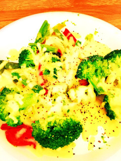 レンジで2分!野菜のチーズ焼き-レシピのメイン写真