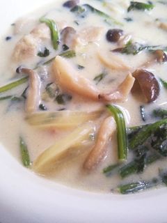簡単!鶏肉ときのこと野菜の豆乳スープ-レシピのメイン写真