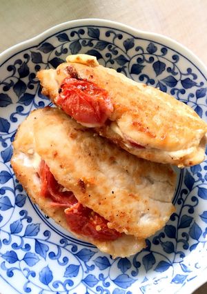 ササミのトマチー挟み焼き-レシピのメイン写真
