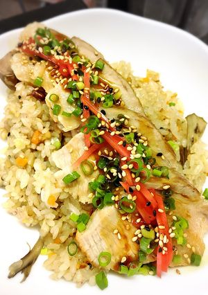 焼豚と十八穀米の舞茸ご飯-レシピのメイン写真