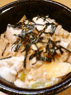 1人分 豆腐とねぎのふわとろ卵丼-レシピのメイン写真