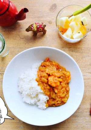 白だしエビで作る！簡単♪時短☆海老カレー-レシピのメイン写真