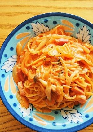 トマトジュースのクリームパスタ-レシピのメイン写真