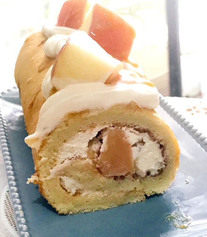 キャラメルりんごロールケーキ-レシピのメイン写真