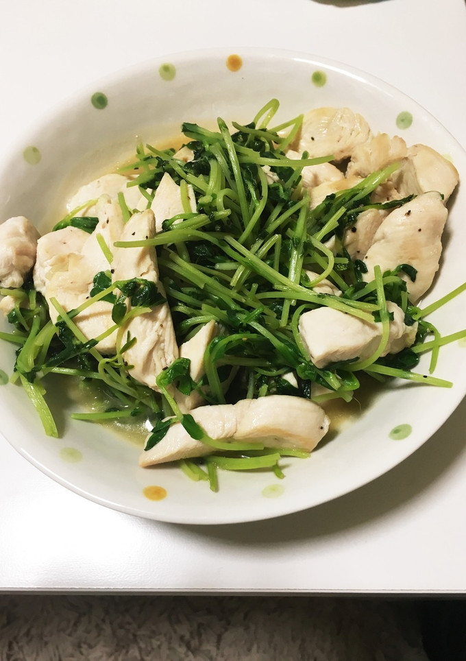 ささ身と豆苗の塩レモン炒め-レシピのメイン写真