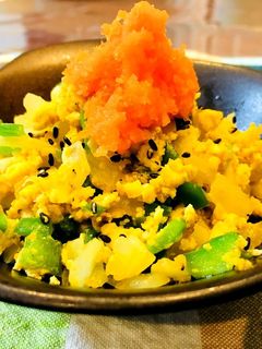 炒り玉子のピーマン入りカレー炒め-レシピのメイン写真