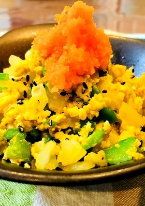 炒り玉子のピーマン入りカレー炒め-レシピのメイン写真