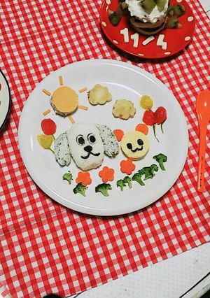 1歳誕生日プレート♡わんわん&うーたん-レシピのメイン写真