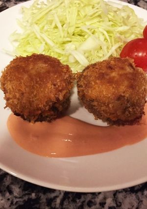 しいたけの肉詰めフライ-レシピのメイン写真