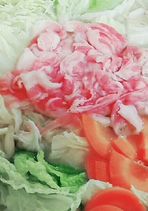 だしの素水炊き鍋ぽん酢にんにくごま油タレ-レシピのメイン写真
