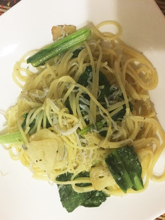 じゃこと小松菜のにんにくパスタ-レシピのメイン写真