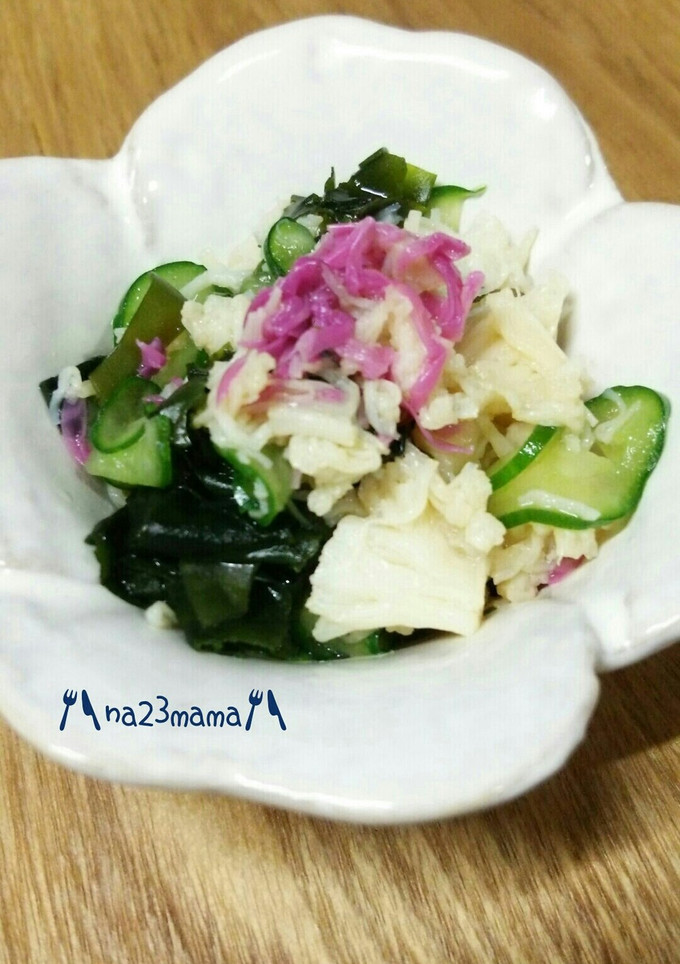 彩り鮮やか❗簡単に菊とホタテ缶詰の酢の物-レシピのメイン写真