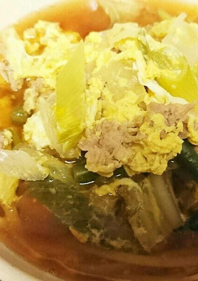 胃にも優しい。白菜とネギの卵とじ-レシピのメイン写真