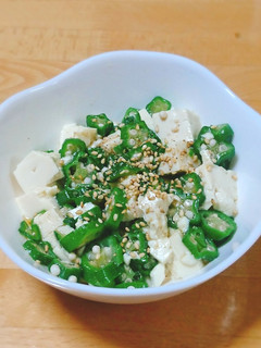 豆腐とオクラとごま油-レシピのメイン写真