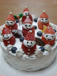 サンタさんいっぱいのクリスマスケーキ☆-レシピのメイン写真