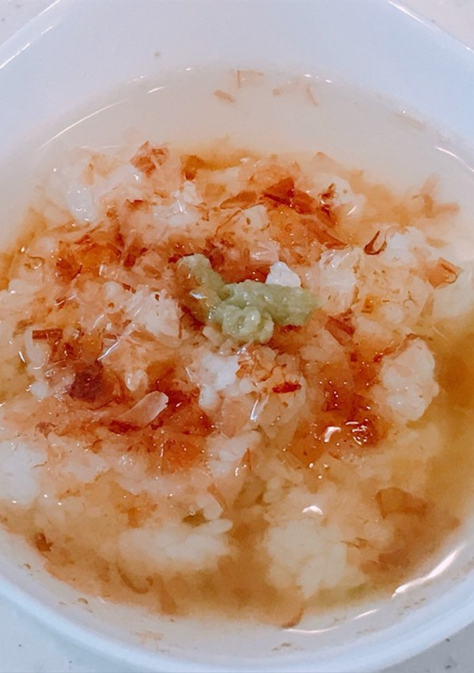 鰹節とわさびの特製だしの、だし茶漬け！-レシピのメイン写真