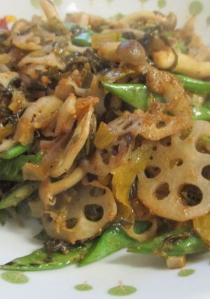 蓮根と辛子高菜のキンピラ-レシピのメイン写真