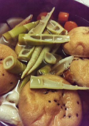 まんじゅう麸と四方竹の煮物-レシピのメイン写真