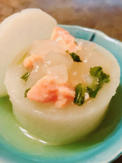 大根と鮭の印ろう蒸し 料亭の味を目指して-レシピのメイン写真