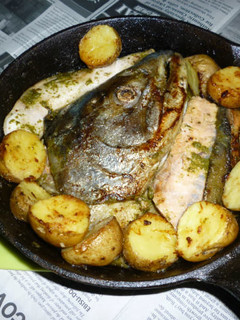 秋鮭の兜のバジル焼き-レシピのメイン写真