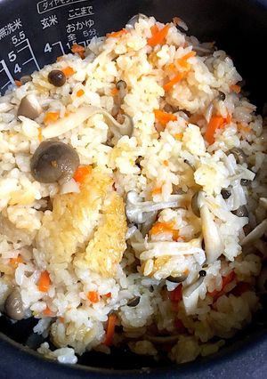 松山あげで炊き込みご飯-レシピのメイン写真