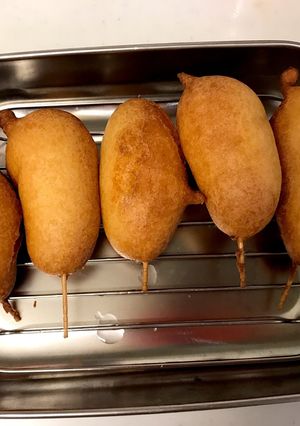 絶品、店と一緒の美味しさアメリカンドッグ-レシピのメイン写真