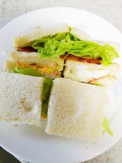 カリカリベーコンとゆで卵のサンドイッチ-レシピのメイン写真