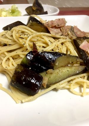 口臭◎ ナスと生姜のあっさり和風パスタ-レシピのメイン写真