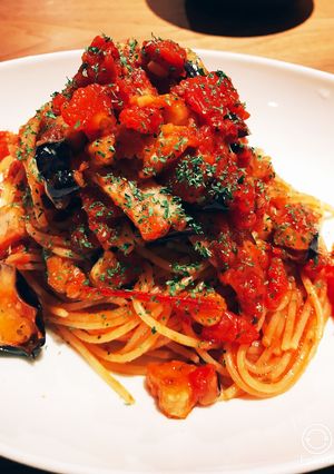 ナスとベーコンのトマトパスタ-レシピのメイン写真