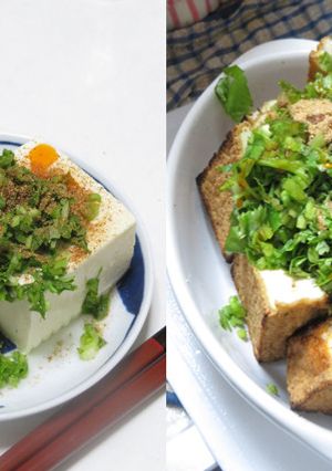 山盛りパクチーのうま辛冷奴＆厚揚げ：覚書-レシピのメイン写真