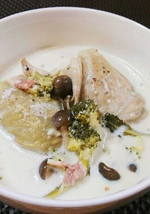 たっぷりスープの白いロールキャベツ-レシピのメイン写真
