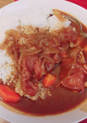 ズボラすぎ？！超簡単ハヤシライス風☆-レシピのメイン写真