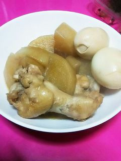 大根と手羽元と卵の煮物-レシピのメイン写真
