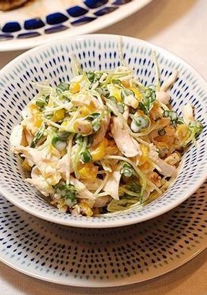カイワレとバターコーンのやみつきサラダ-レシピのメイン写真