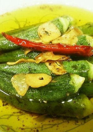 オクラのアヒージョ　醤油の隠し味♪-レシピのメイン写真