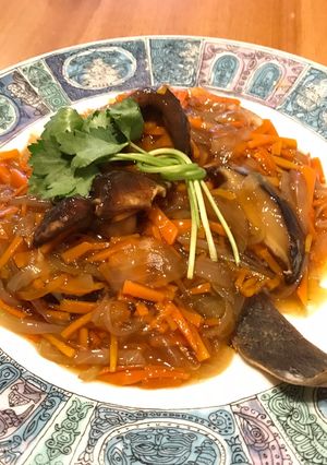 椎茸の戻し汁でカレイのあんかけ-レシピのメイン写真