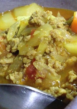 ナイジェリア風ひき肉野菜スープ-レシピのメイン写真