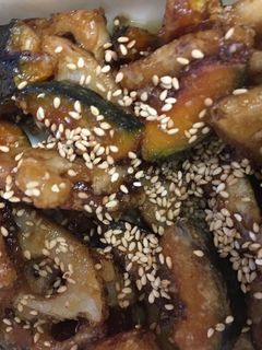 レンコンとかぼちゃの甘辛炒め-レシピのメイン写真
