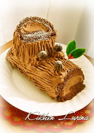 お煎餅の缶の蓋で作るブッシュド☆ノエル☆-レシピのメイン写真