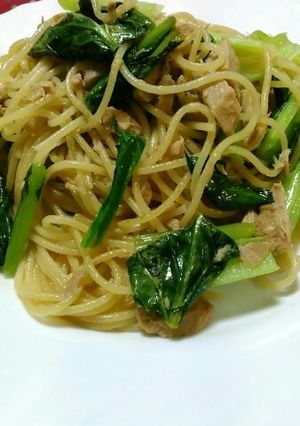 ツナと小松菜のスパゲティ♡(#^^#)♡-レシピのメイン写真