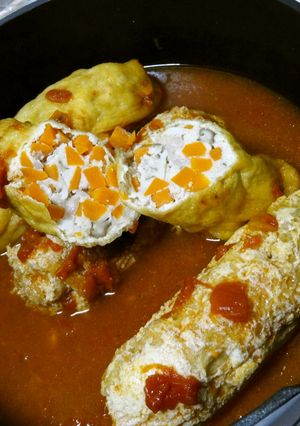 肉詰め稲荷のホールトマト煮-レシピのメイン写真