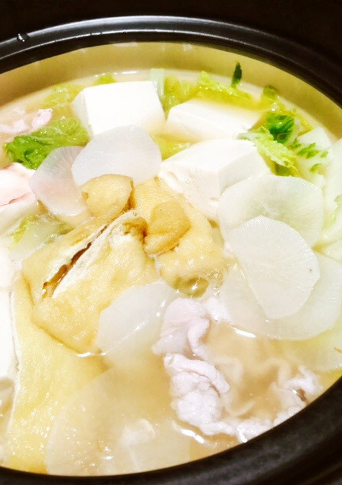 豚肉と白菜油揚げのさっぱり濃く旨鍋-レシピのメイン写真