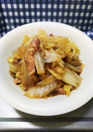 材料2つだけ！白菜とベーコンの蒸し煮-レシピのメイン写真
