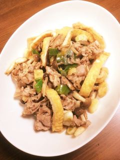 薄上げと豚肉でバターしょうゆ炒め-レシピのメイン写真