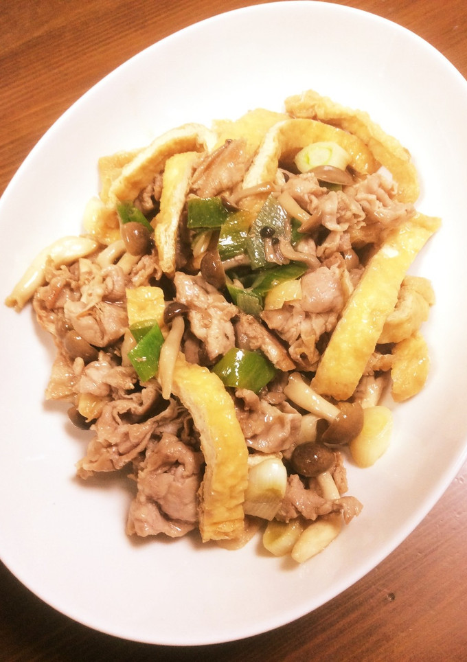 薄上げと豚肉でバターしょうゆ炒め-レシピのメイン写真