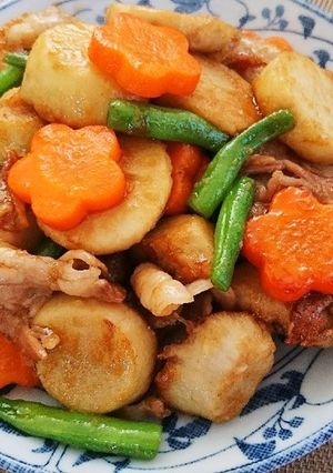 ほっくり里芋と豚バラの炒め煮-レシピのメイン写真