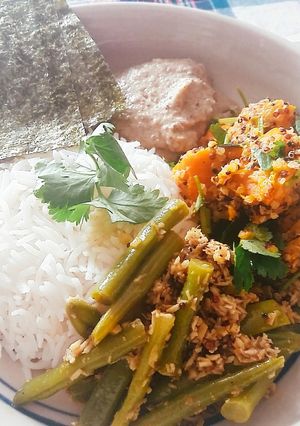 超簡単インゲンのココナッツとスパイス炒め-レシピのメイン写真