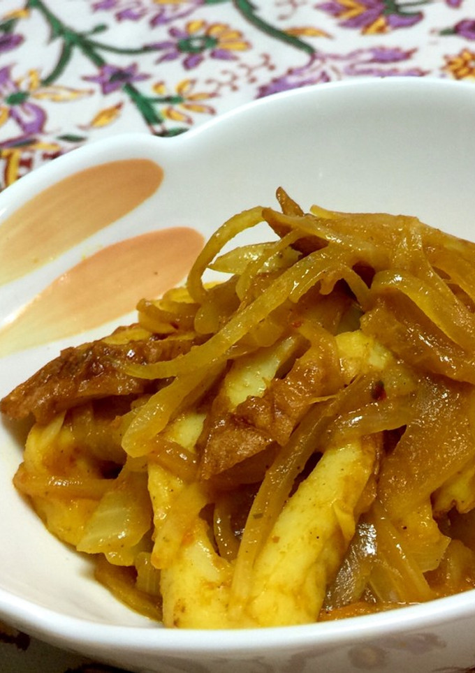 ちくわと玉ねぎのカレー炒め-レシピのメイン写真